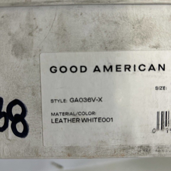 Good American Chunky Leather New Chelsea White and Black Combat Boots NIB 9.5 - Picture 7 of 8
